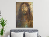 Jesus Christ Painting, Abstract Spiritual Art, Modern Religious Wall Decor, Divine Savior Artwork, Christian Faith Canvas Print, Home