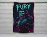 The image is a black and white advertisement for a product, likely a double-fold hem or a 2-meter-long fabric. The ad provides a size guide for the product, indicating that it is 56 inches long and 34.5 inches wide.