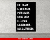 Banner for Home Gym Decor Weightlifting Motivational Quote Wall Art Fitness Powerlifting Inspirational Custom Dorm Garage Gym Flag