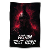Dark Knight Gym Tapestry, Medieval Warrior Fitness Wall Art, Inspirational Gym Decor, Motivational Workout Banner, Home Gym Accessory