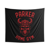 Viking Skull | Custom Gym Tapestry | Home Gym Flag Decor | Large Quote Wall Art | Motivational Inspirational | Your Name Custom Banner
