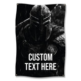 Custom Knight Wall Art, Dark Warrior Poster, Personalized Gym Decor, Black and White Medieval Artwork, Fitness Room Decoration