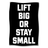 Lift Big Or Stay Small Motivational Banner, Gym Decor, Workout Inspiration, Fitness Banner, Athletic Training Poster, Workout Wall Art
