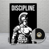 Discipline Gym Banner, Motivational Gladiator Poster, Workout Wall Art, Home Gym Decor, Fitness Inspiration, Warrior Decor, 24x36