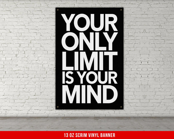 Motivational Quote Banner, Inspirational Vinyl Banner, Home Gym Decor, Office Wall Art, Fitness Vinyl Banner, Workout Motivation