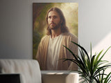 Jesus Christ Portrait Art Print, Christian Wall Decor, Religious Painting, Spiritual Home Decor, Sacred Savior, Faith Inspired Gift