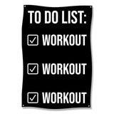 Motivational Gym Poster, Fitness Wall Art, Workout To Do List, Exercise Routine Decor, Home Gym Banner, Fitness Motivation, Workout Decor