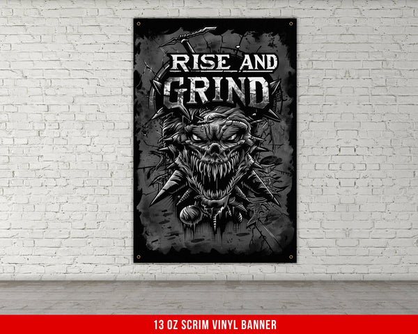 a black and white poster with a demon on it