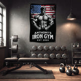 a bold statement "MADE IN THE USA" in large white letters, with a smaller American flag in the bottom right corner.