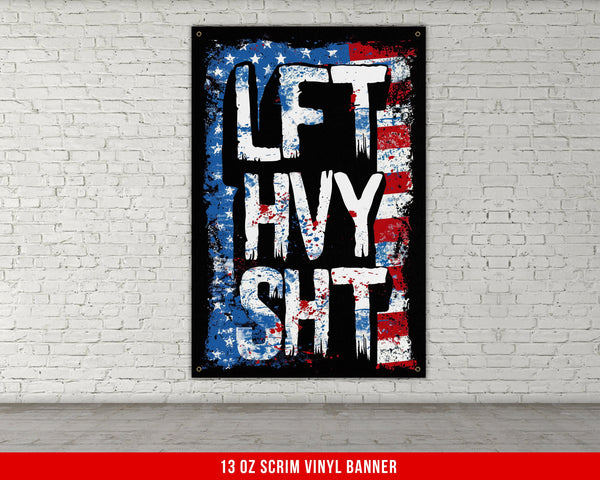 a picture of a brick wall with a red white and blue sign