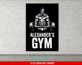 Motivational Banner for Home Gym Decor, Weightlifting Art, Fitness Wall Art, Inspirational Flag, Dorm Room, Garage Gym Decor