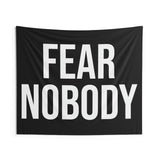 Motivational quote tapestry wall art fear nobody fitness decor custom tapestry home gym banner weightlifting powerlifting dorm