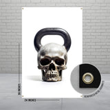 Skull Kettlebell Poster, Gym Decor, Fitness Motivation Wall Art, Workout Inspiration Print, Home Gym Garage Gym Wall Hanging