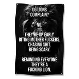 Do Lions Complain Poster, Motivational Wall Art, Lion Inspirational Quote Print, Office Decor, Gym Motivational Poster