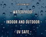 a close-up of water droplets on a surface, with text overlaying the image.