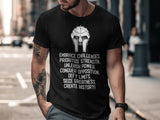 Motivational Helmet T-Shirt, Embrace Challenges Tee, Inspire Greatness Shirt, Conquer Opposition Top, Powerful Message Apparel