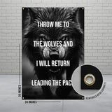Wolf Poster with Inspirational Quote, Motivational Animal Wall Art, Black and White Decor, Dorm Room Decoration, Office Inspirational