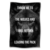 Throw Me To The Wolves Return Leading The Pack, Inspirational Wolf Poster Wall Art, Motivational Home Decor, Office Decoration