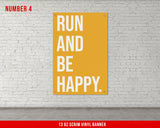 Running Quotes Banners - Set of 4 - Home Gym Decor - Large Quote Wall Art - Cardio Fitness - Runners