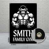 Gorilla Gym Banner, Personalized Family Gym Sign, Custom Home Gym Decor, Fitness Motivation Poster, Workout Room Decoration