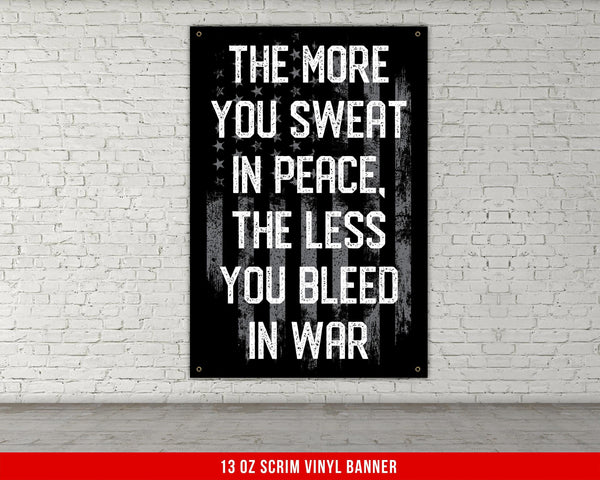 The image is a comparison of tapestry sizes, with a silhouette of a man standing next to the tapestry sizes.