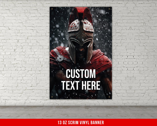 Spartan Banner For Home Gym Decor Wall Art Weightlifting Motivational Quote Fitness Powerlifting Inspirational Gift Garage