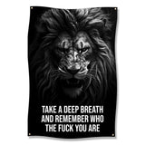 Fierce Lion Motivational Poster, Wall Art Decor, Inspirational Quote Print, Lion Artwork for Office, Home, Gym Decor, Motivational Wall Art
