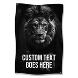 Lion Wall Art, Black and White Animal Poster, Safari Decoration, Big Cat Canvas, Wildlife Print, Inspirational Wall Décor