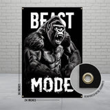 Beast Mode Gorilla Poster, Motivational Wall Art, Gym Decor, Fitness Poster, Home Gym Decoration, Workout Inspiration Art