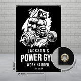 Power Gym Poster, Monkey Lifting Weights Wall Decor, Gym Motivation Artwork, Fitness Room Decoration, Workout Inspiration Banner