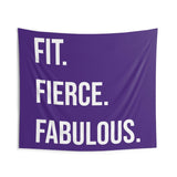 Fit Fierce Fabulous Tapestry Banner For Home Gym Decor Motivational Quote Wall Art Fitness Powerlifting Inspirational Custom