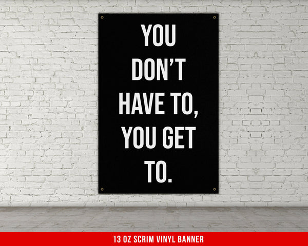 a black and white poster with the words you don&#39;t have to, you