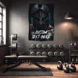 The image is a promotional graphic for a fabric product, specifically a 9 oz polyester fabric. It features a close-up view of the fabric, highlighting its properties such as dye sublimation, scratch resistance, wrinkles being free, and being washable.