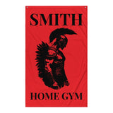 Custom Gym Flags - Gym Sign - Home Gym Banner - Gym Gifts - Weightlifting Decor - Spartan