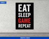Video Game Canvas Set - Gamer Decor - Gaming Large Quote Wall Art - Boys Room Arcade - Man Cave