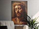 Jesus Christ Crown of Thorns, Religious Christian Art, Sacred Devotional Portrait, Holy Spiritual Wall Art Print, Biblical Suffering