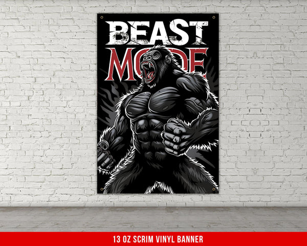Beast Mode Gym Banner, Gym Motivational Poster, Workout Motivation Banner, Fitness Inspiration, Home Gym Wall Decor, Motivational Quote