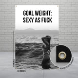 Goal Weight Sexy As Fuck Wall Art, Fitness Motivation Poster, Gym Decor, Inspirational Home Decor, Workout Room Decor, Fitness Gift
