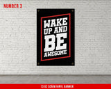 Inspirational Quote Banners - Set of 4 - Home Gym Decor - Large Quote Wall Art - Weightlifting Office