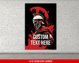 Spartan Banner For Home Gym Decor, Weightlifting Motivational Quote, Wall Art Fitness, Powerlifting Inspirational, Dorm Garage Gym Gift