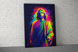 Jesus Christ Pop Art Print, Vibrant Christian Wall Art, Colorful Modern Religious Decor, Abstract Psychedelic Faith Canvas, Spiritual Home