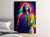 Jesus Christ Pop Art Print, Vibrant Modern Christian Wall Art, Abstract Jesus Canvas, Spiritual Home Decor, Faith Gift Idea