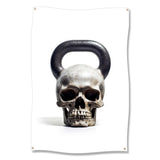 Skull Kettlebell Poster, Unique Gym Decor, Fitness Motivation Art, Workout Room Wall Art, Home Gym Print, Exercise Inspiration