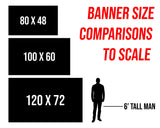 Deadlifts We Trust Cloth Banner - Home Gym Decor - Large Wall Art Quote - Motivational Fitness Sign Flag