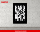Motivational Quotes Banners - Set of 4 - Home Gym Decor - Large Quote Wall Art - Weightlifting Fitness
