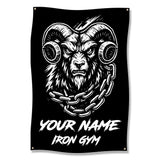 Ram Head Gym Poster, Fierce Animal Wall Art, Home Gym Decor, Fitness Motivation, Unique Workout Poster, Gym Wall Print