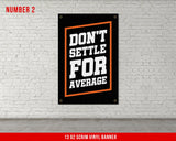Inspirational Quote Banners - Set of 4 - Home Gym Decor - Large Quote Wall Art - Weightlifting Office