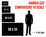 a man is standing in front of a tall man