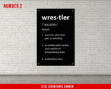 Wrestling Banners - Set of 4 - Gym Decor - Large Quotes Wall Art - School College Dorm - Sports Inspiration - Wrestlers