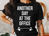 Another Day At The Office Shirt, Funny Gym Shirt, Workout Tee, Fitness Motivation Shirt, Barbell Graphic T-shirt, Gym Lover Gift